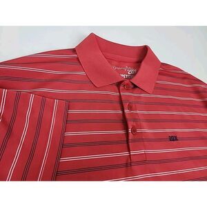 Wrangler 20X Competition Polo Men's Medium Red Striped CED Comfort Shirt‎